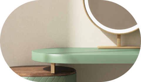 파스텔 그린 탁자 사진