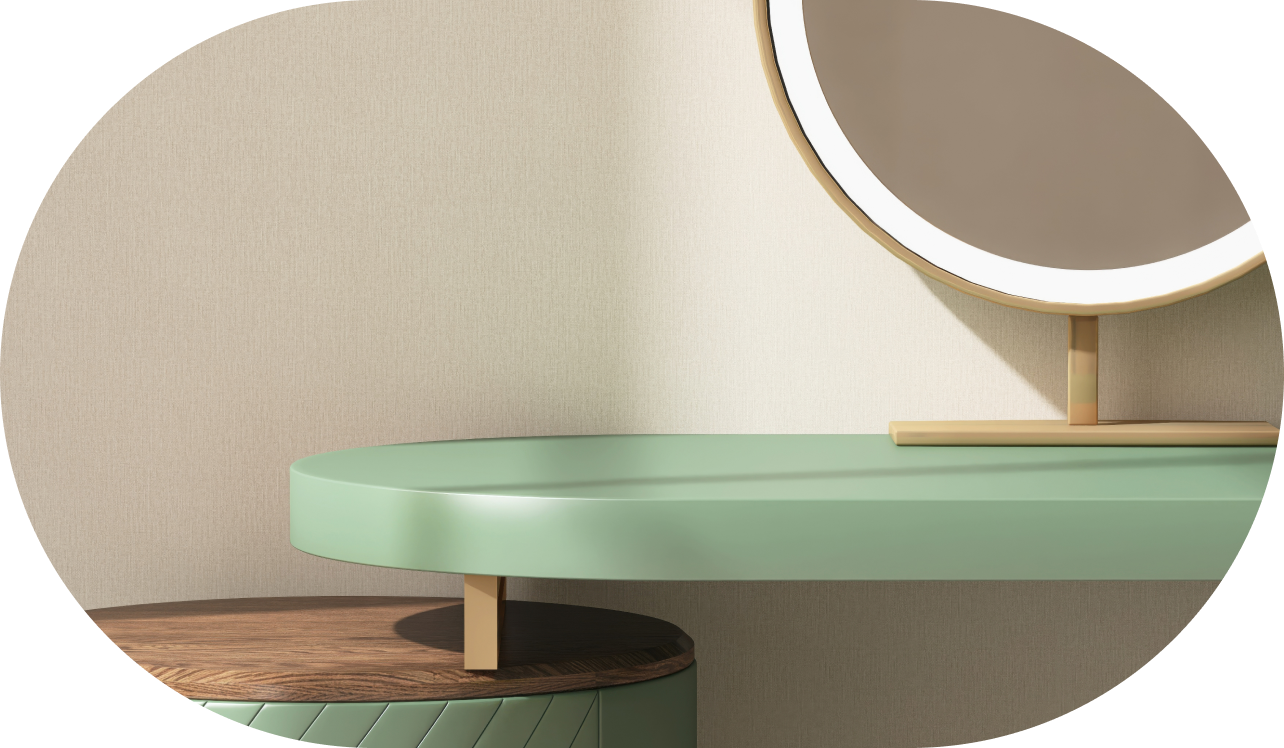 파스텔 그린 탁자 사진