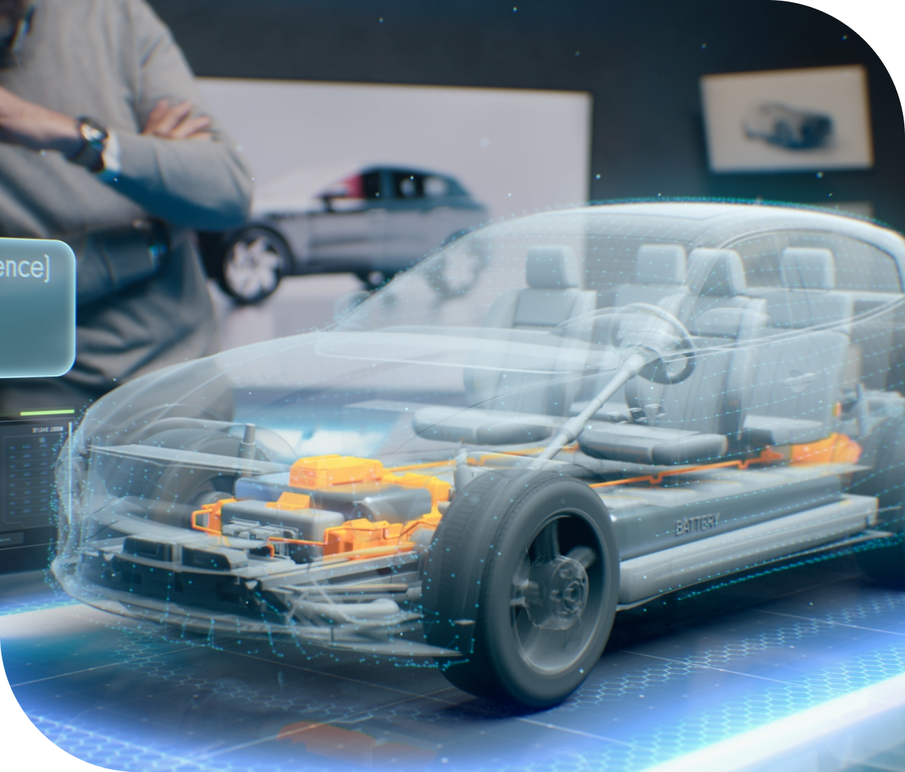 자동차 내부 구조 일러스트 사진