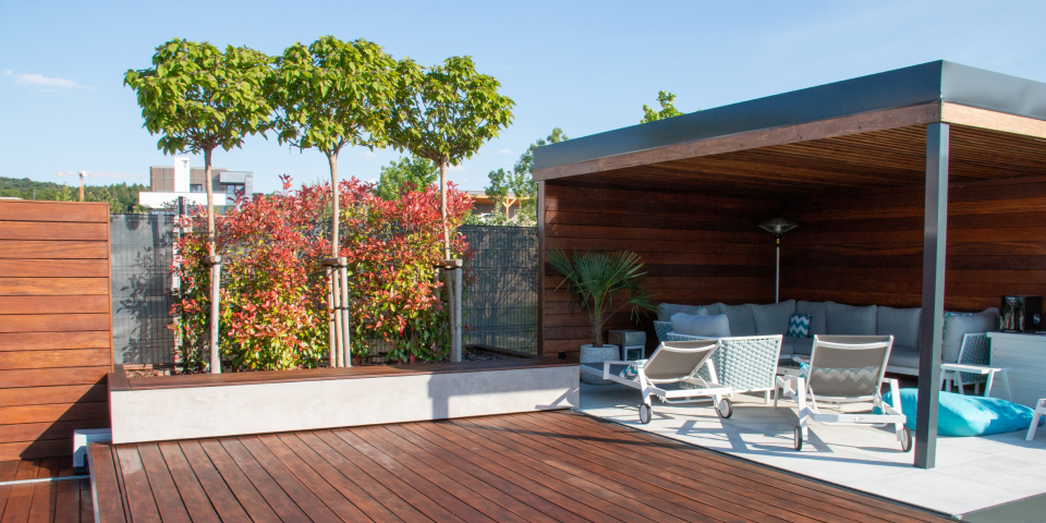 야외 테라스 나무 바닥 사진