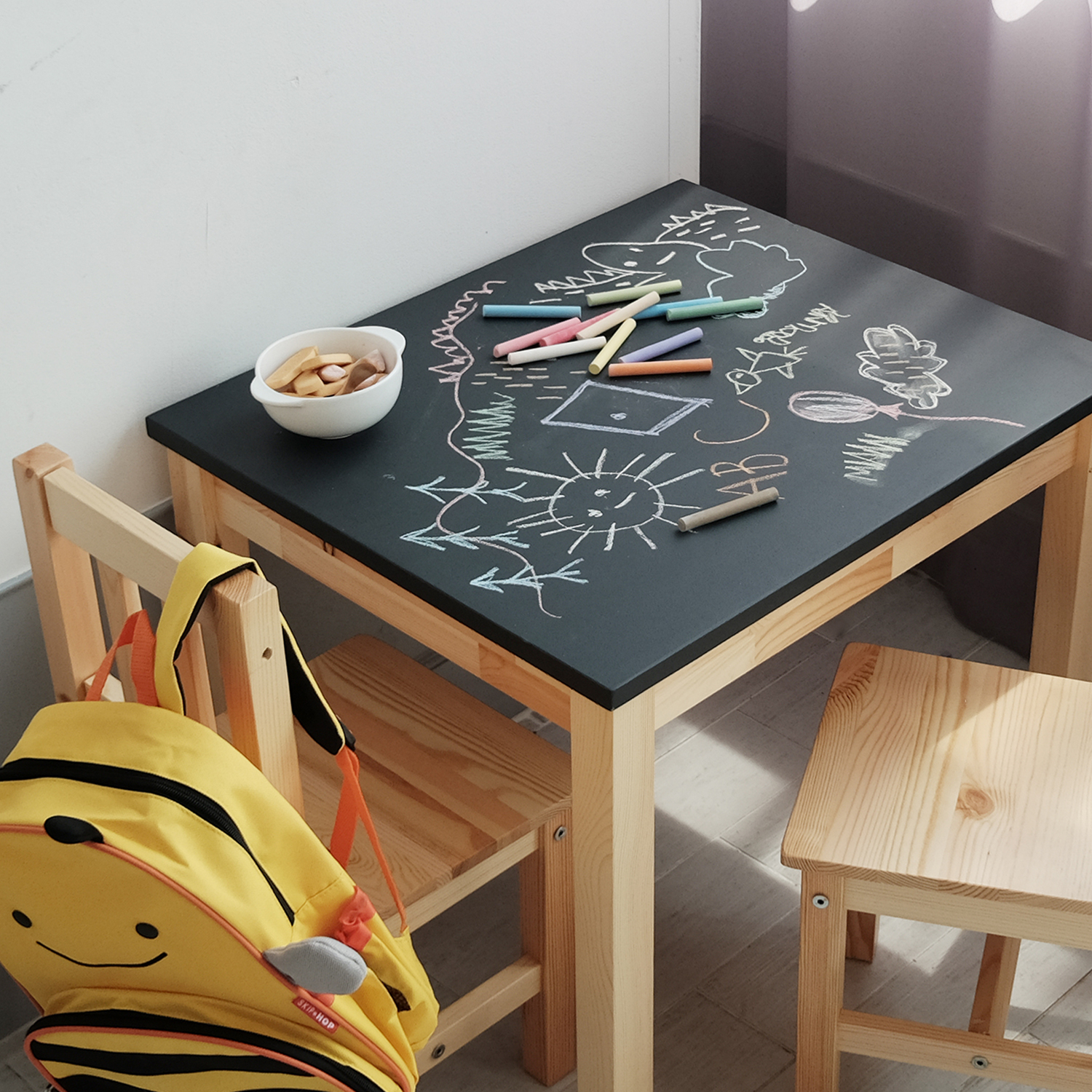 Let your children’s creativity run wild with chalkboard paint on their walls